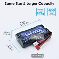 Литий-ионный аккумулятор URGENEX 3000 мАч 7,4 В с разъемом Deans T Plug 2S (my-17194)