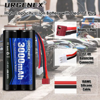 Литий-ионный аккумулятор URGENEX 3000 мАч 7,4 В с разъемом Deans T Plug 2S (my-17194)