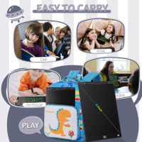 Портативная 8,5-дюймовая стираемая доска для рисования Genialba 8002 черный (my-15203)