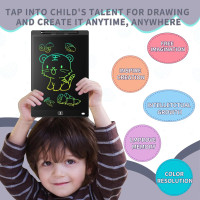 Портативная 8,5-дюймовая стираемая доска для рисования Genialba 8002 черный (my-15203)