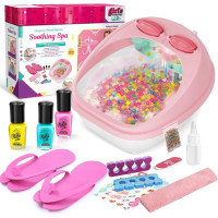Набір для спа-процедур для ніг для дівчаток Combaybe, догляд за нігтями для дівчаток 7-12 років, набір для масажу та педикюру (my-9066)