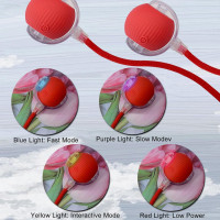 Інтерактивний м'яч для кішок і собак зі світлодіодним підсвічуванням та мотузкою (my-18087)