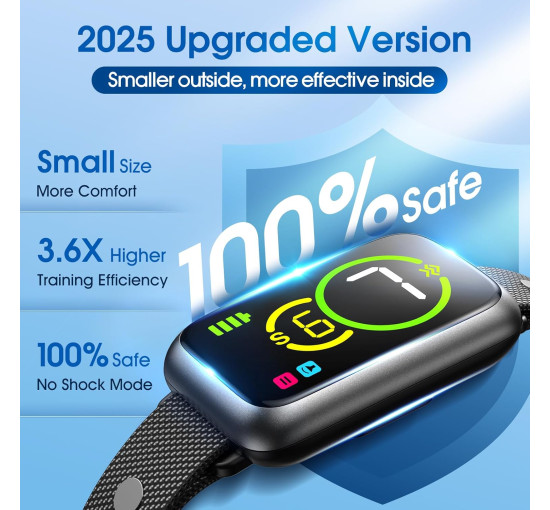 Нашийник для собак NQQHNN проти гавкання з 7 рівнями чутливості чорний (my-18097)