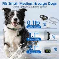 Нашийник для собак NQQHNN проти гавкання з 7 рівнями чутливості чорний (my-18097)