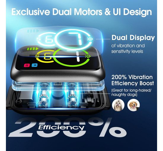 Нашийник для собак NQQHNN проти гавкання з 7 рівнями чутливості чорний (my-18097)