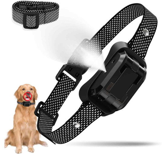 Водонепроникний нашийник для собак із захистом від гавкоту з розпилювачем Epotys S21B чорний (my-1107)
