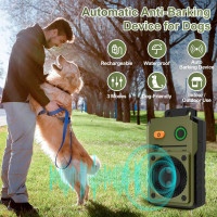 Безпечний та перезаряджуваний пристрій проти гавкання собаки з 3 режимами WLCelite MR03A зелений (my-4037)