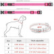 Світлодіодний нашийник для собак із зарядкою від USB PZRLit рожевий (my-4182)