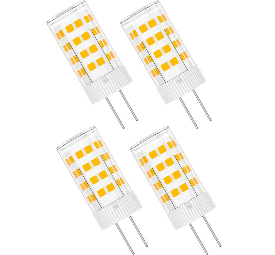 Светодиодная лампа DUMILOO G4 мощностью 4 Вт 3000 К теплого белого цвета 12 В (my-4364) комплект 4 шт.