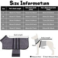 Халат для собак HezzLuv L з мікрофібри (my-12179)