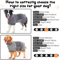 Халат для собак HezzLuv L з мікрофібри (my-12179)