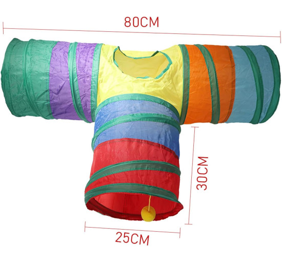 Тунель для кішок - іграшки для домашніх тварин для кішок, цуценят, кролів, довжина 80 см Pepisky Indoor Cat Tunnel 3 (my-12158)