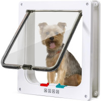 Дверцята для котів та собак Nobleza, 4-позиційний магнітний замок, білий, L 24*26*5.8 см (my-15096)