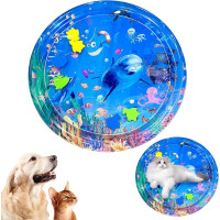 Игровой коврик для кошек с водой и рыбками Nadiaen для игр с домашними животными, морская тема 65 см (my-15108)