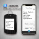 Двосторонній локатор, брелок трекер для Apple Find My (тільки iOS) FindXeink E-Ink Finder Tag, зображення користувача/текст/контакт, чорний (my-15319)