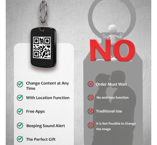Двосторонній локатор, брелок трекер для Apple Find My (тільки iOS) FindXeink E-Ink Finder Tag, зображення користувача/текст/контакт, чорний (my-15319)