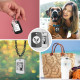 Двосторонній локатор, брелок трекер для Apple Find My (тільки iOS) FindXeink E-Ink Finder Tag, зображення користувача/текст/контакт, чорний (my-15319)