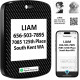 Двосторонній локатор, брелок трекер для Apple Find My (тільки iOS) FindXeink E-Ink Finder Tag, зображення користувача/текст/контакт, чорний (my-15319)