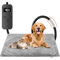 Электрогрелка для домашних животных Asstikoo регулируемая грелка для собак и кошек с защитным шнуром с 12-уровневым таймером и температурой 30–55 °C (размер L 45 см*70 см) (my-17021)