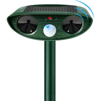 Ультразвуковий відлякувач для тварин кішок собак мишей птахів та куниць HEEGFF з датчиком руху до 10 м із частотою 135–655 кГц. (My-17213)