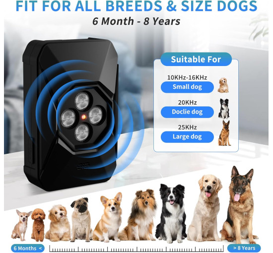 Антилай для собак ультразвуковое устройство с 3 режимами SOLITUZURODE (my-18148)