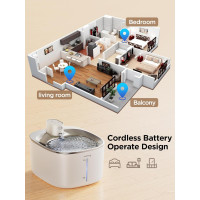 Бездротовий фонтан для кішок з датчиком FEELNEEDY YPD-C004P білий (my-18092)