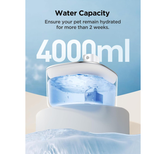 Бездротовий фонтан для кішок з датчиком FEELNEEDY YPD-C004P білий (my-18092)