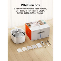 Бездротовий фонтан для кішок з датчиком FEELNEEDY YPD-C004P білий (my-18092)