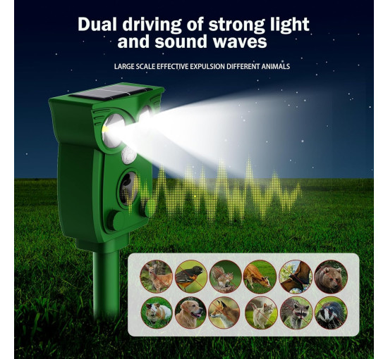 Ультразвуковой отпугиватель домашних животных на открытом воздухе PEHTIY (my-18125)