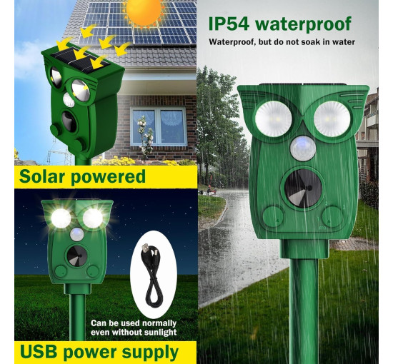 Ультразвуковой отпугиватель домашних животных на открытом воздухе PEHTIY (my-18125)