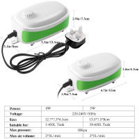 Регульований насос для акваріума продуктивність 6 л/хв FEDOUR 4W (my-18164)