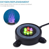 Світлодіодний світильник Air Stone для акваріума, різнокольоровий диск-міхур для риб (my-18158)