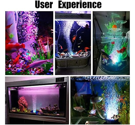 Світлодіодний світильник Air Stone для акваріума, різнокольоровий диск-міхур для риб (my-18158)