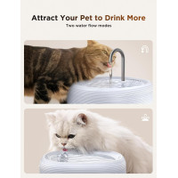 Супертихий фонтан для кішок FEELNEEDY FN-W06 об'ємом 3,2 л білий (my-18046)