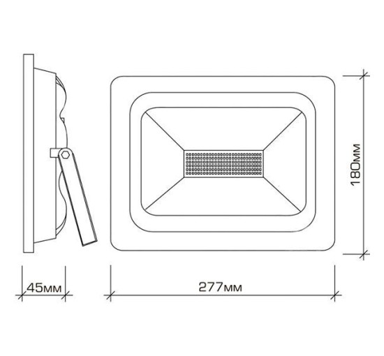 Прожектор Hopfen TA 11 LED 50 Вт IP65 чорний (my-1008)