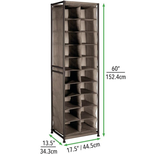 Полиця для взуття mDesign - практичні полотняні кубики для зберігання з металевим каркасом (my1010)