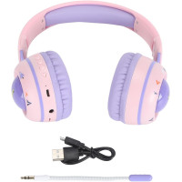 Детские беспроводные наушники Zunate KE-21 с RGB-подсветкой (my-8079)