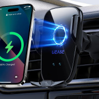 Беспроводное автомобильное зарядное устройство UEASE с быстрой зарядкой Qi 15 Вт (my-6049)