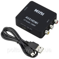 Конвертер с AV (3RCA) в HDMI Переходник Адаптер TV Конвертер Аудио Видео (my-6153)