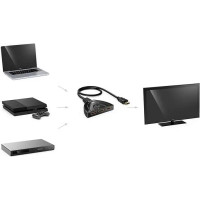 Переключатель QGECEN HDMI Switch Splitter 3 in 1 Out HDMI Switch, HDMI Splitter, HDMI Hub черный (my-6152)