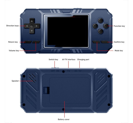 Портативная игровая консоль для детей и взрослых YOFOKO S8 зеленая (my-6073)