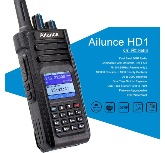 Цифрова аматорська рація Retevis Ailunce HD1 (my-6063)