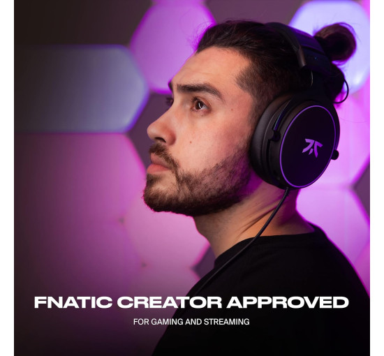 Игровая гарнитура Fnatic React HS0003-001, с разъёмом 3,5 мм, черный (my-19024)