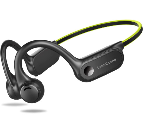 Навушники з кістковою провідністю CelsusSound S100 із вбудованим мікрофоном, зелені (my-6107)