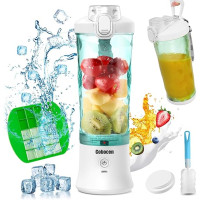 Портативний блендер Cobocen A9 з батареєю типу C, що перезаряджається, і 6 лезами, ємність 600 мілілітрів білий (my-11022)