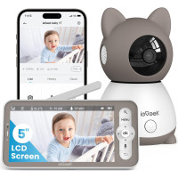 Видеоняня ieGeek Baby 1T с разрешением 2K и 5-дюймовым экраном, в сером цвете (my-19034) Видеоняня ieGeek Baby 1T с разрешением 2K и 5-дюймовым экраном, в сером цвете (my-19034)