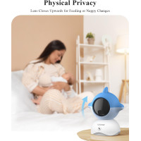 Відеоняня WUUK BA530 BAP01 1N1, 2K, 5,5-дюймовий дисплей, з кутом огляду 135 ° (my-19033)