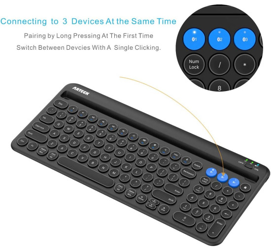 Беспроводная Bluetooth-клавиатура Arteck HB206-2 (my-6133)