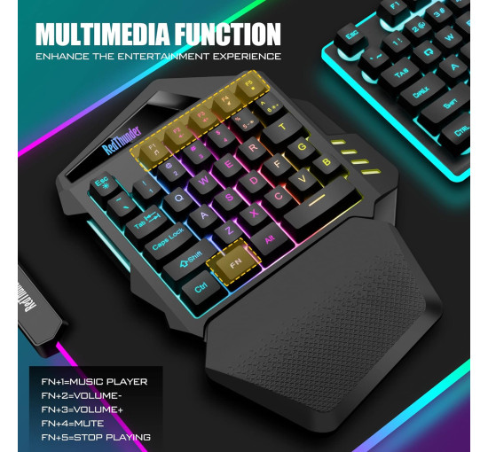 Беспроводная игровая клавиатура RedThunder G60 черный (my-6085)