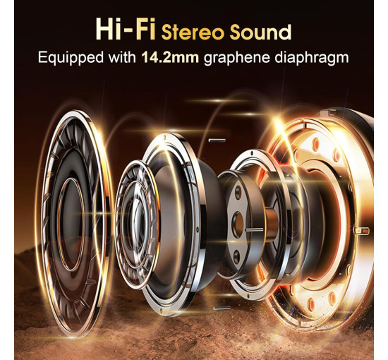 Бездротові навушники Aptkdoe HD65 чорні (my-6121)